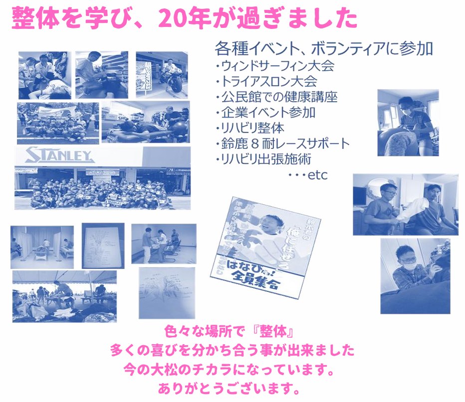 A record of 20 years of seitai activities and community volunteering